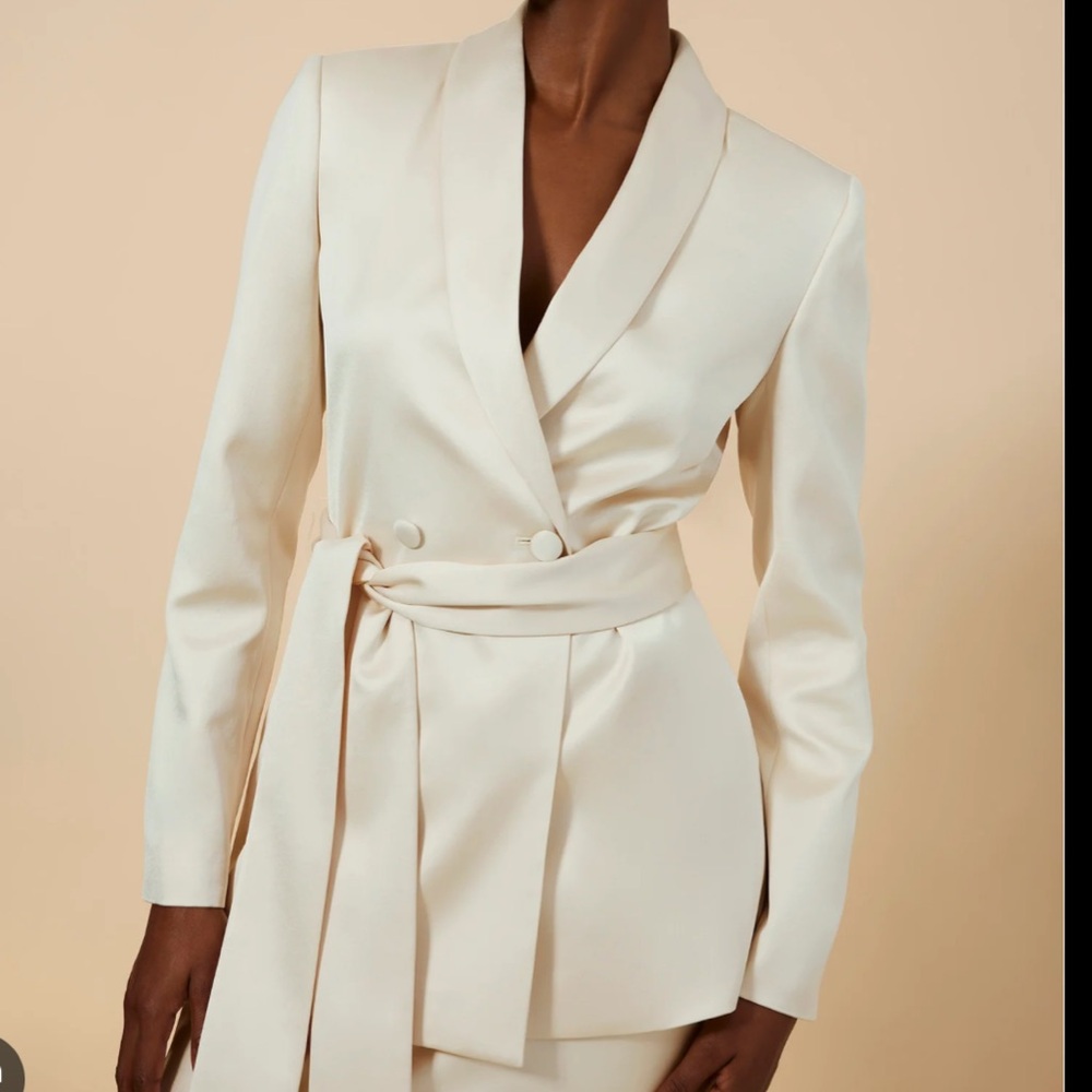 BCBG Harrison satin blazer